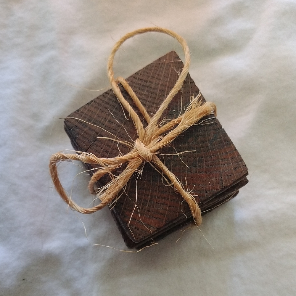 Rustic Brown Coasters BRAND NEW
